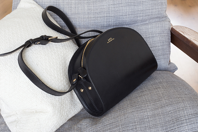 review: a.p.c. half moon bag