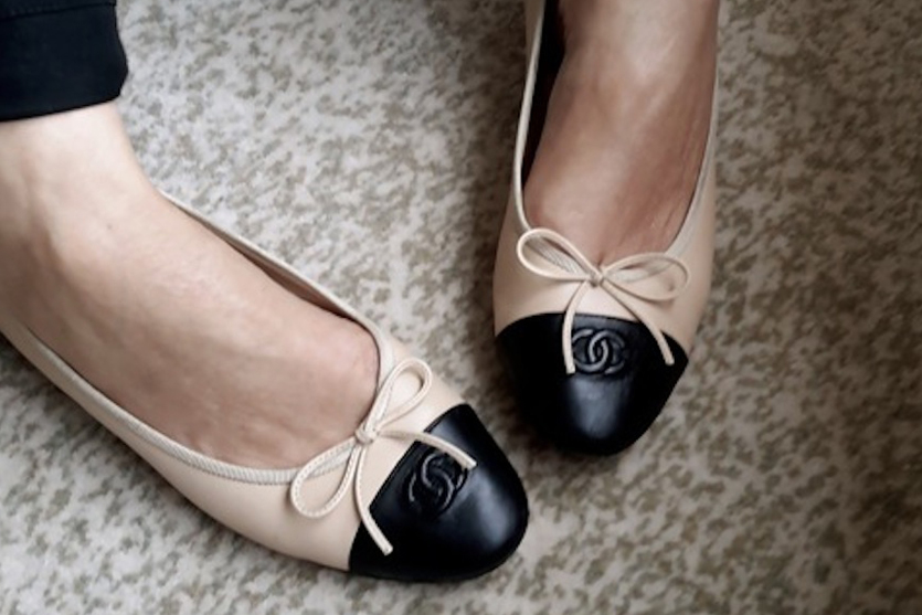 chanel two tone flats